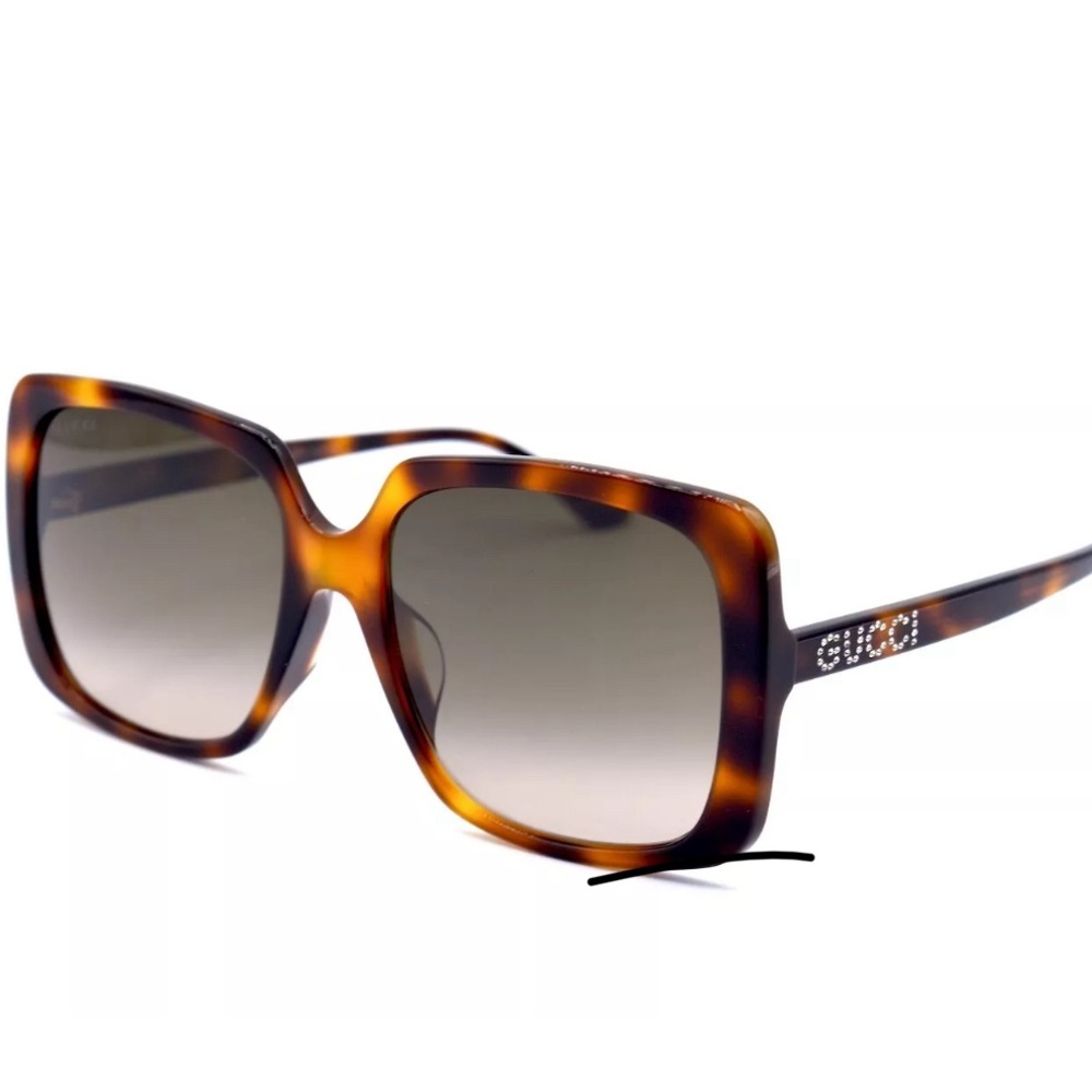 Gucci Havana  GG0418S-003 54 Brown Gradient  Crystal, Square, Women's Sunglasses